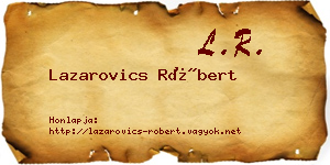 Lazarovics Róbert névjegykártya